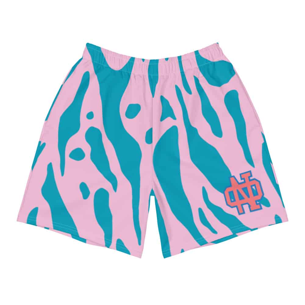 Nino Design Brand - Nino Design Emblem Leopard Print Men's Shorts